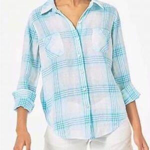 Lilly Pulitzer Linen "SEAVIEW" Blouse NWOT